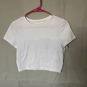 white crop top